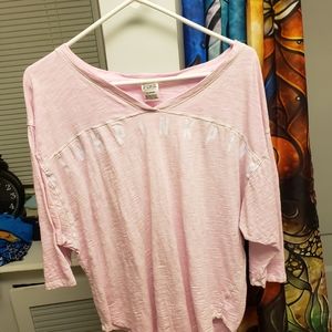 Pink half sleeves tshirt faded pink